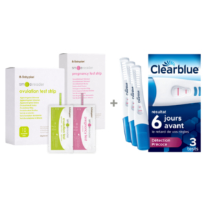 Bundle Clearblue Ultra Précoce Avancé test de grossesse (3 pcs) + Kit de tests New SmileReader