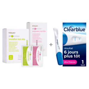 Bundle Clearblue Test de grossesse précoce (1 pc) + Kit de tests New SmileReader