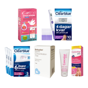 Système de Fertilité Intelligent Eveline, Test d'Ovulation Clearblue Digital Avancé Boîte de 10, Test de Grossesse Clearblue Détection Ultra Précoce Avancée Boîte de 3, Test de Sperme Babyplan & Conceive Plus 75 ml — Kit de Fertilité Avancé