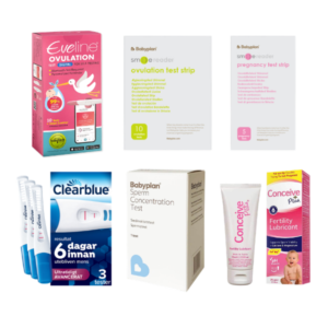 Système de Fertilité Intelligent Eveline, Smile Reader, Test de Grossesse Clearblue Détection Ultra Précoce Avancée Boîte de 3, Test de Sperme Babyplan & Conceive Plus 75 ml — Kit de Fertilité Complet