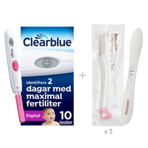 Pack Clearblue Test d'Ovulation Digital + Babyplan Test de Grossesse Précoce Stick