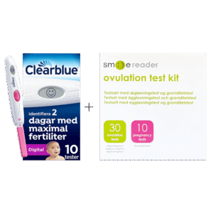 Paket med Clearblue Ägglossningstest + Smile Reader
