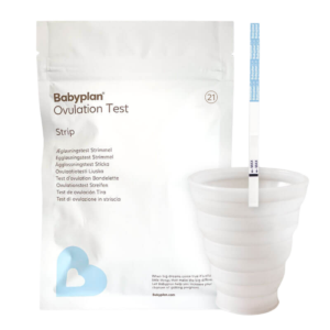 Test d'ovulation Babyplan Bandelette 21 pcs + Coupe en silicone