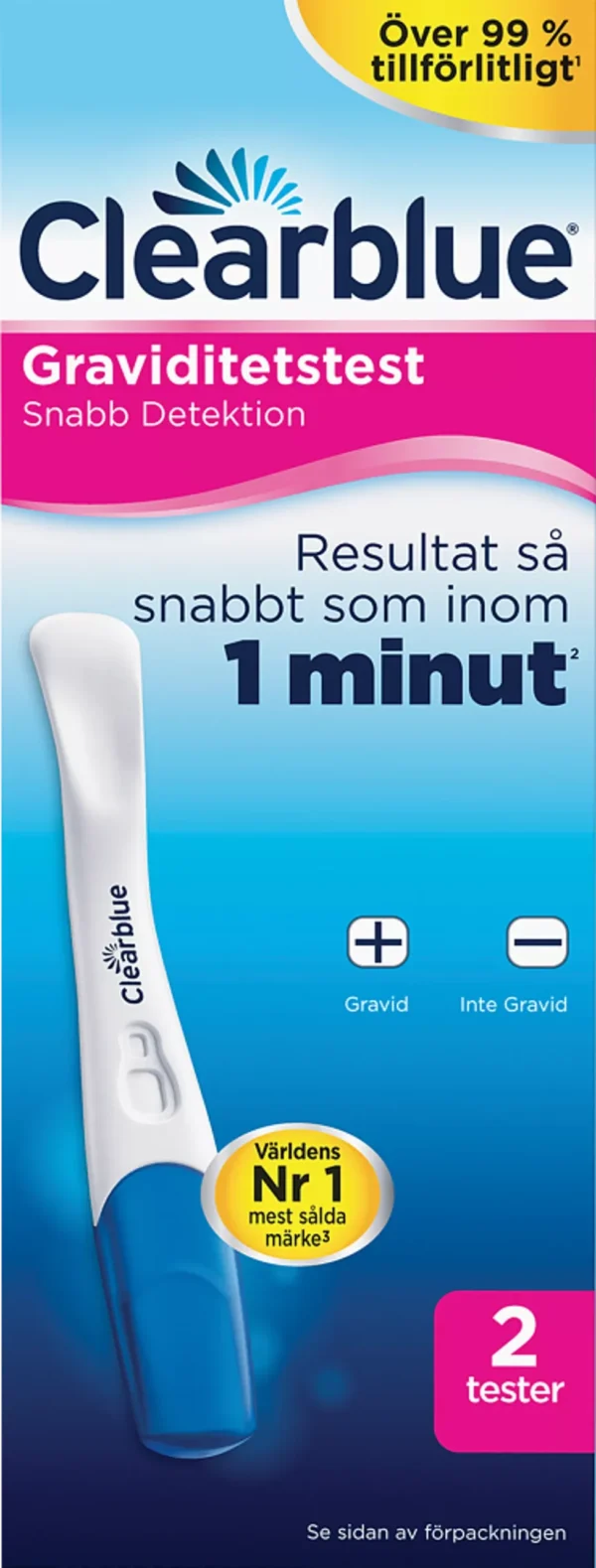 Clearblue Graviditetstest-Snabb Detektion 2st