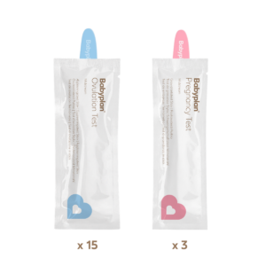 Kit de test Babyplan - 15 tests d'ovulation + 3 tests de grossesse (stylos)
