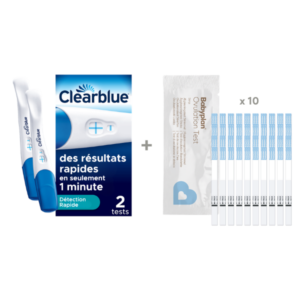 Pack Clearblue Test de Grossesse + Babyplan Test d'Ovulation Stick