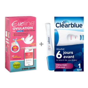 Système de Fertilité Intelligent Eveline et Test de Grossesse Clearblue Détection Ultra Précoce Avancée (Boîte de 3)