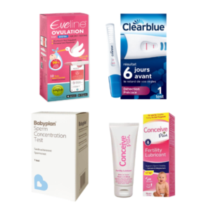 Système de Fertilité Intelligent Eveline, Test de Grossesse Clearblue Détection Ultra Précoce Avancée, Test de Sperme Babyplan & Conceive Plus 75 ml — Kit de Démarrage Complet pour Votre Fertilité
